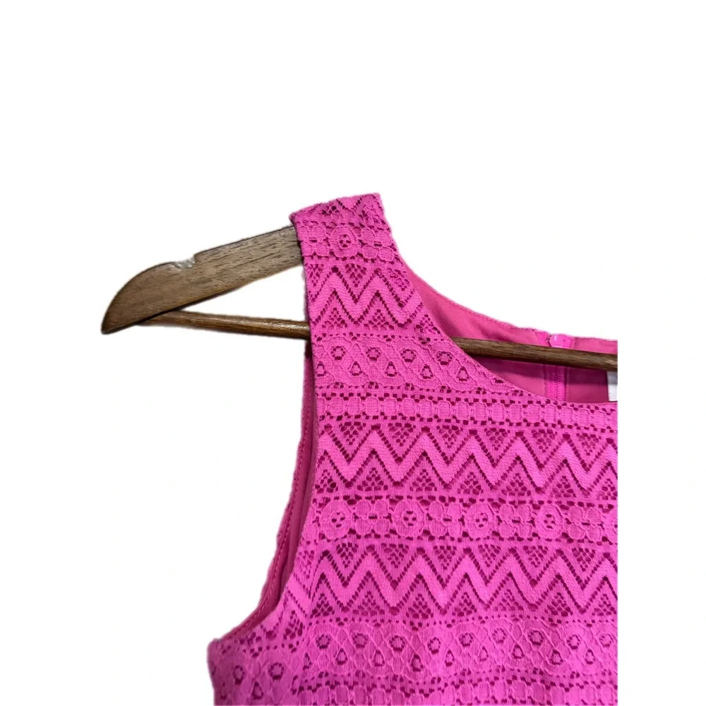 The Children's‎ Place Lace Dress Kids XL 14 Pink Excellent Sleeveless Chevron